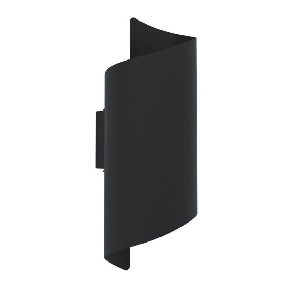 Eglo montarello applique da esterno led 8w cct 2700k 6000k 11cm ip44 moderna biemissione nera