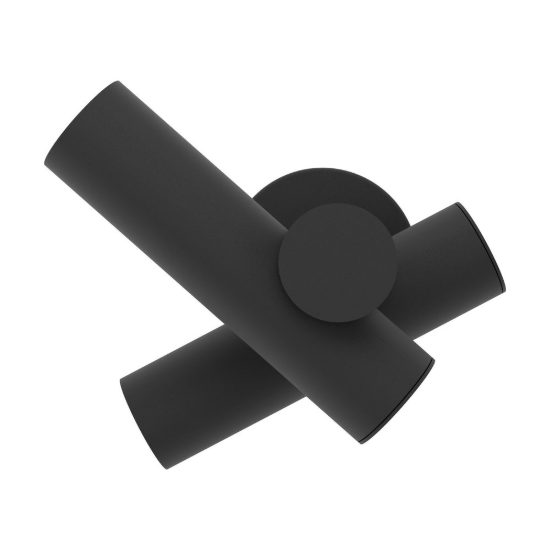 Eglo fossignano applique da esterno con 2 faretti led 5,6w 3000k 10,5cm ip44 moderna nera