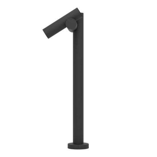 Eglo fossignano lampioncino da giardino con faretto led 4,5w 3000k 70cm ip44 moderno nero