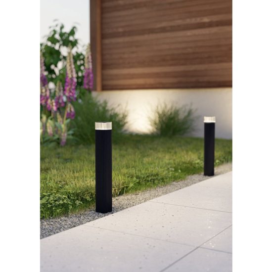 Eglo castelnuovo lampioncino da giardino 50cm ip65 moderno quadrato nero