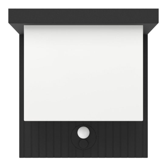 Eglo frigento applique solare da esterno led 7w 3000k 14cm ip44 moderna nera con sensore