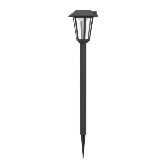 Eglo prietta lampioncino solare da giardino led 6,5w 2700k 87,7cm ip44 classico nero con sensore