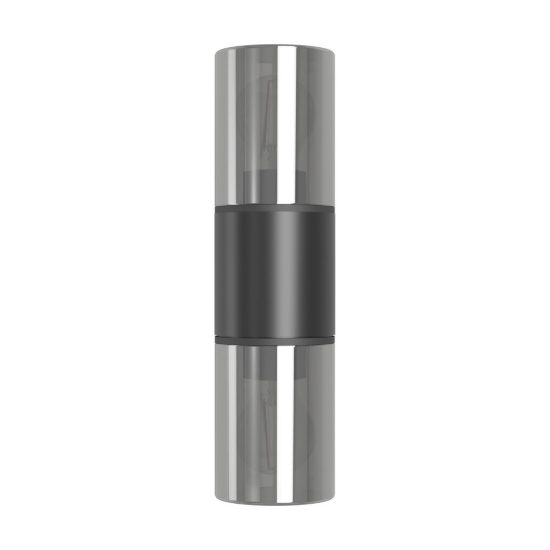 Eglo cropani applique da esterno 2 luci 12cm ip54 moderna cilindrica biemissione nera opaca