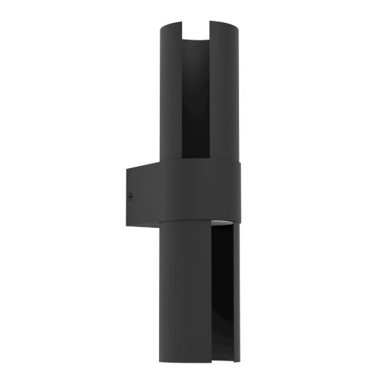 Eglo montelauro applique da esterno led 7w cct 3000k 6500k 8cm ip65 moderna nera