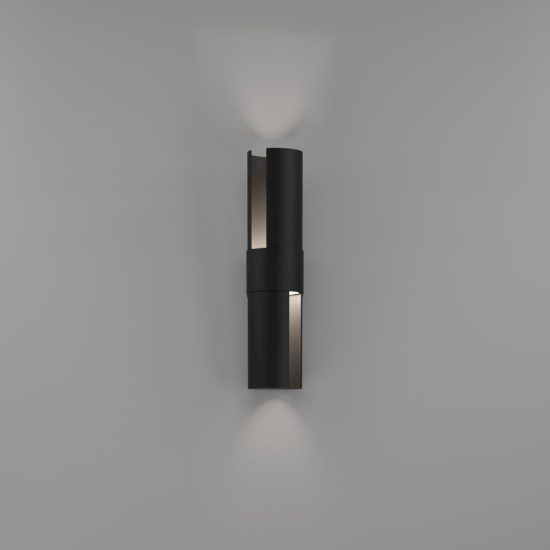 Eglo montelauro applique da esterno led 7w cct 3000k 6500k 8cm ip65 moderna nera