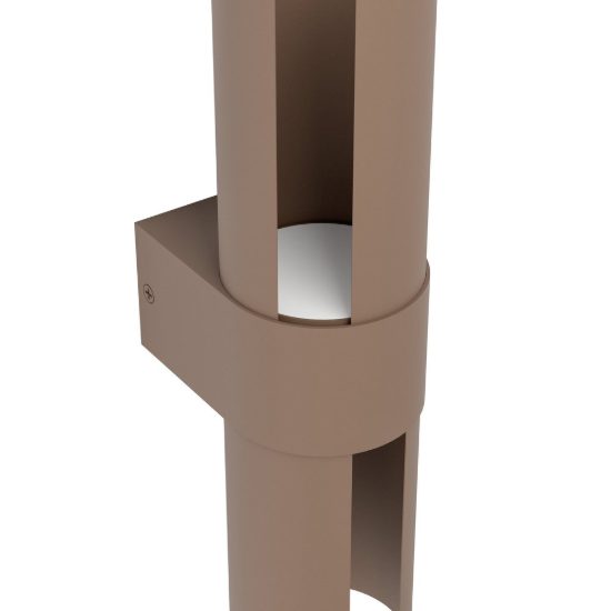 Eglo montelauro applique da esterno led 7w cct 3000k 6500k 8cm ip65 moderna marrone ruggine