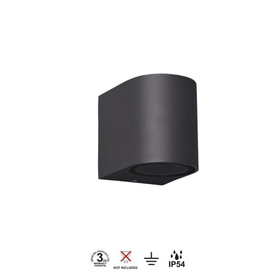 Applique da parete da esterno 7cm antracite ip54