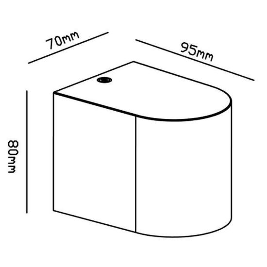 Applique da parete da esterno 7cm antracite ip54