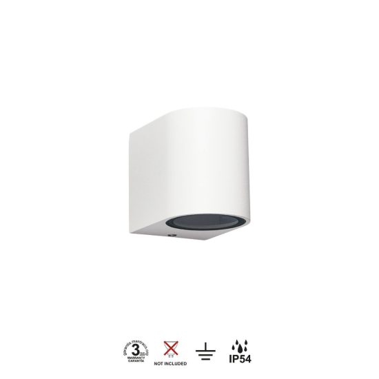 Applique da esterno mono emissione 7cm bianca ip54