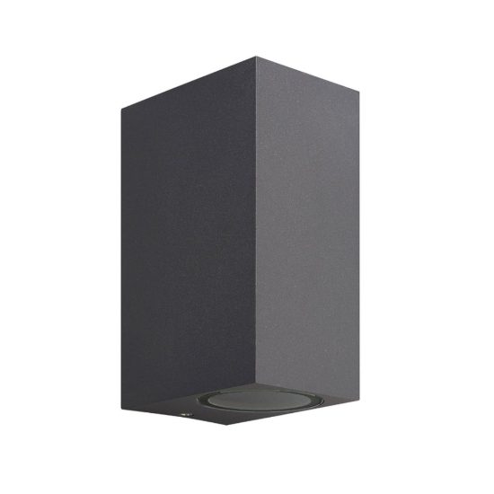 Applique per esterno ip54 7cm grigio scuro vetro