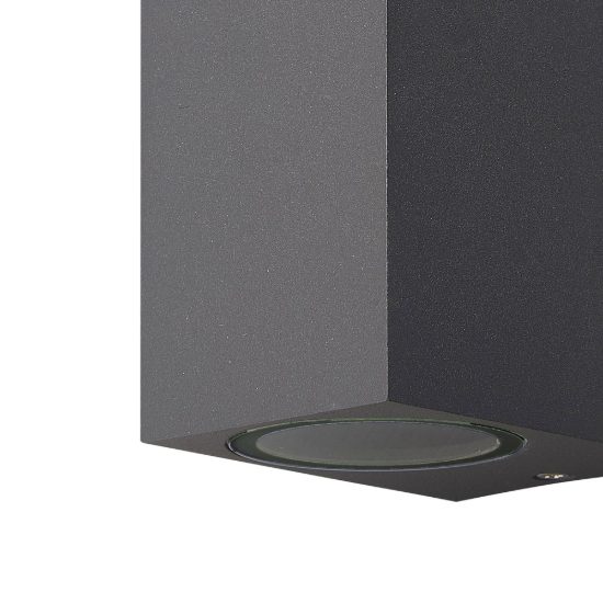 Applique per esterno ip54 7cm grigio scuro vetro