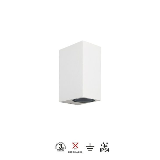 Applique da esterno ip54 7cm bianco vetro