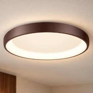 Plafoniera rotonda marrone led 50w 3000k dimmerabile moderna