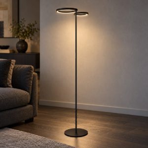 Eglo castelpoto 1 piantana led 28w cct 2700k 6500k 180cm per soggiorno moderna nera