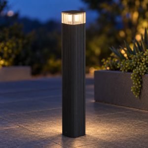 Eglo castelnuovo lampioncino da giardino 50cm ip65 moderno quadrato nero