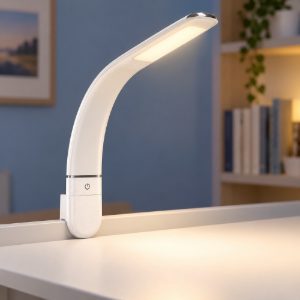 Eglo bevadoro lampada a pinza led 4,8w cct 3000k 5000k 42,5cm per ufficio moderna bianca e cromo