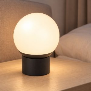 Eglo gombio abat-jour per camera da letto led 2,8w cct 2500k 4000k 12,7cm ricaricabile con telecomando moderna nera e bianca
