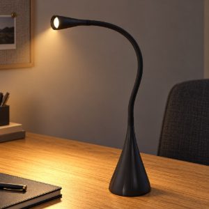 Eglo snapora lampada da scrivania led 3w 3000k 48,5cm dimmerabile per ufficio moderna nera