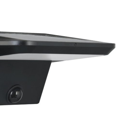 Eglo porrassa applique solare da esterno led 20w 6500k 15,5cm ip44 moderna nera con sensore