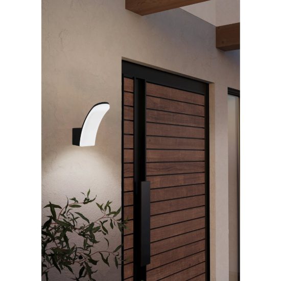 Eglo laconella e applique da esterno led 11,5w 3000k 7cm ip44 moderna rettangolare nera