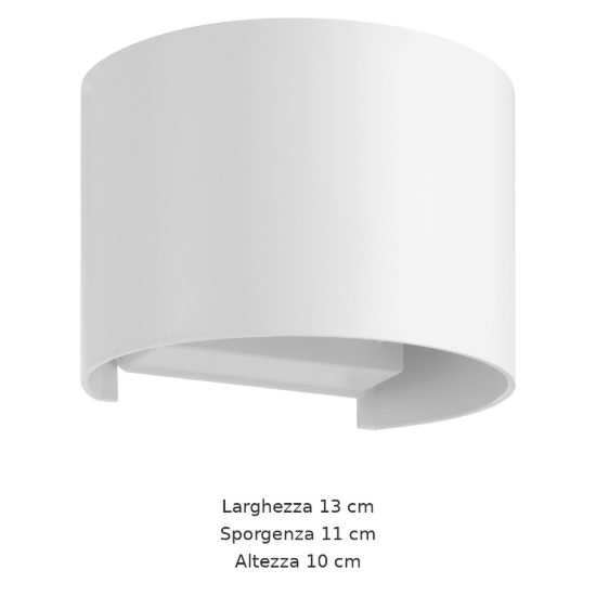Eglo barcarola e applique da esterno led 4,5w 4000k 13cm ip44 moderna rettangolare bianca