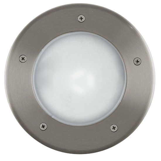 Eglo riga 3 segnapasso da incasso a terra e27 17cm ip67 rotondo acciaio inox