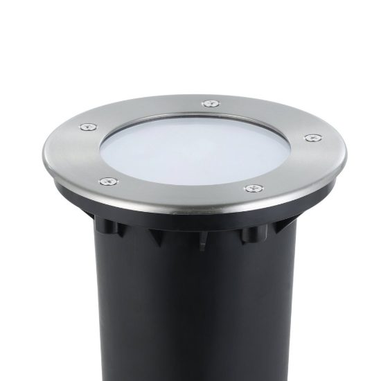 Eglo riga 3 segnapasso da incasso a terra e27 17cm ip67 rotondo acciaio inox