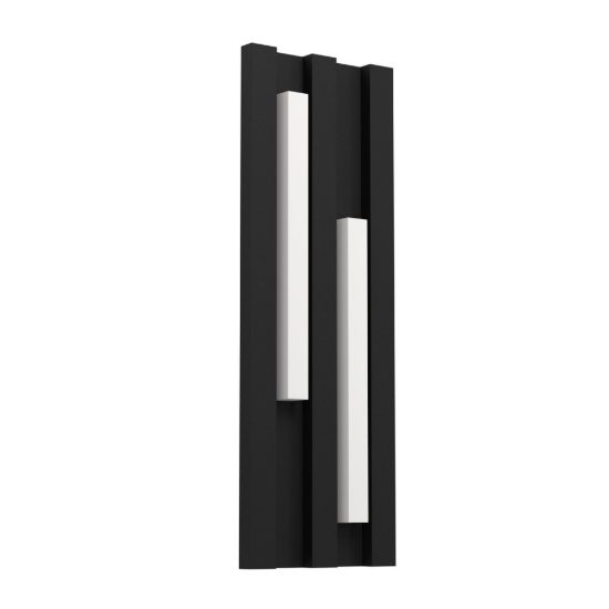 Eglo fandina applique da esterno led 8,4w 3000k 14,5cm ip55 moderna rettangolare nera