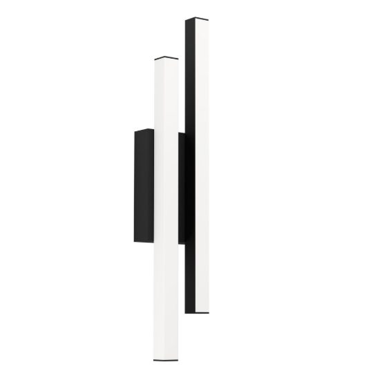 Eglo serricella applique da esterno led 9w 3000k 10cm ip44 moderna lineare nera