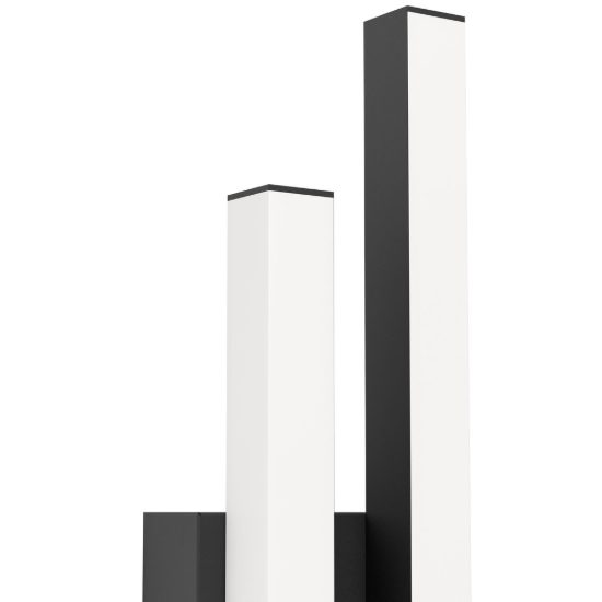 Eglo serricella applique da esterno led 9w 3000k 10cm ip44 moderna lineare nera