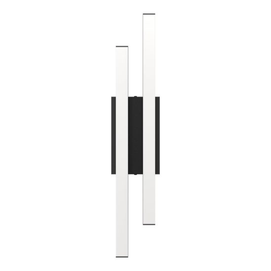 Eglo serricella applique da esterno led 9w 3000k 10cm ip44 moderna lineare nera