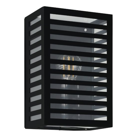 Eglo alamonte 3 applique da esterno 17cm ip44 moderna rettangolare nera