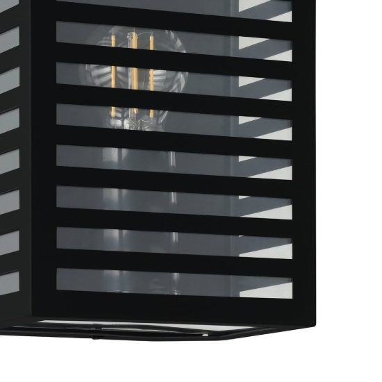 Eglo alamonte 3 applique da esterno 17cm ip44 moderna rettangolare nera