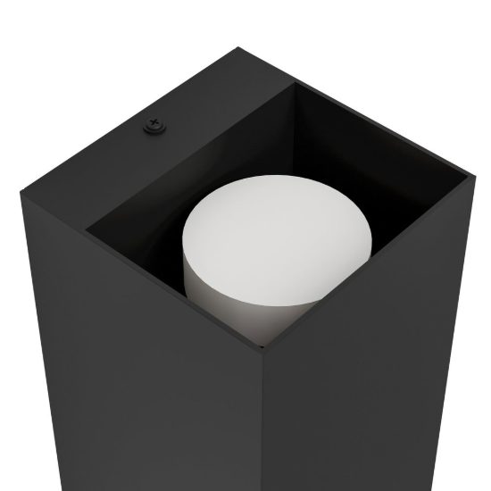 Eglo eremitana applique da esterno 2 luci gu10 led 5,6w 3000k 11cm ip55 moderna biemissione nera