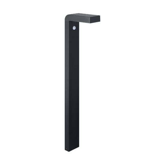 Eglo baracconi lampioncino solare da giardino led 3,6w 80cm ip44 moderno nero con sensore