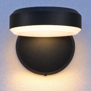 Applique da esterno led 10,8w 3000k ip54 nera moderna