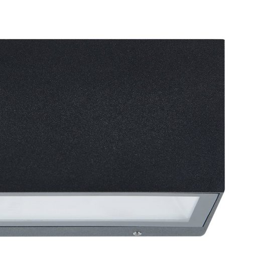 Eglo spongano applique da esterno led 10w cct 3000k 6500k 18,5cm ip65 moderna biemissione nera