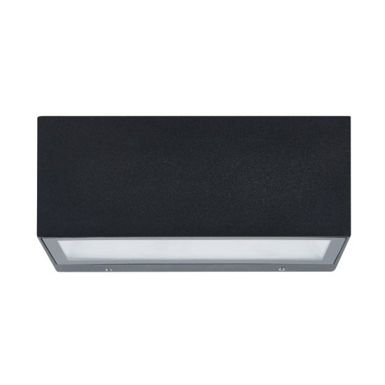 Eglo spongano applique da esterno led 10w cct 3000k 6500k 18,5cm ip65 moderna biemissione nera