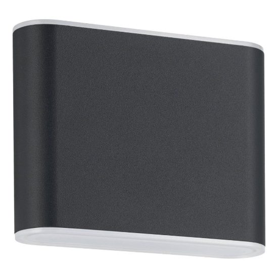 Eglo grutti applique da esterno led 5,8w cct 3000k 6500k 11,5cm ip65 moderna biemissione antracite
