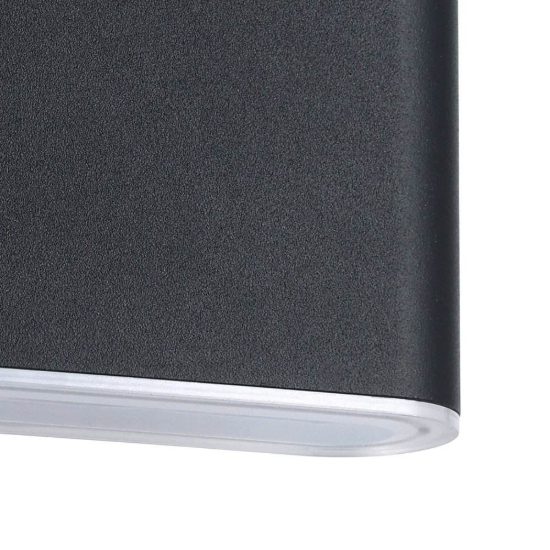 Eglo grutti applique da esterno led 5,8w cct 3000k 6500k 11,5cm ip65 moderna biemissione antracite