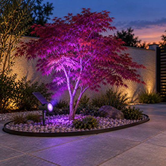 Eglo sambuco faretto solare da giardino led 3w rgb 3000k 37,5cm ip44 con telecomando moderno nero