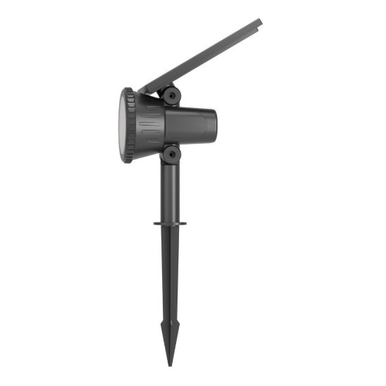 Eglo sambuco faretto solare da giardino led 3w rgb 3000k 37,5cm ip44 con telecomando moderno nero