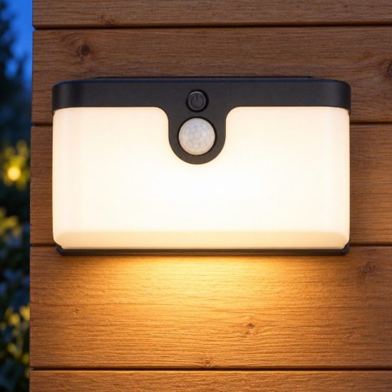 Eglo croara applique solare da esterno led 7,3w 3000k 15cm ip44 moderna antracite con sensore