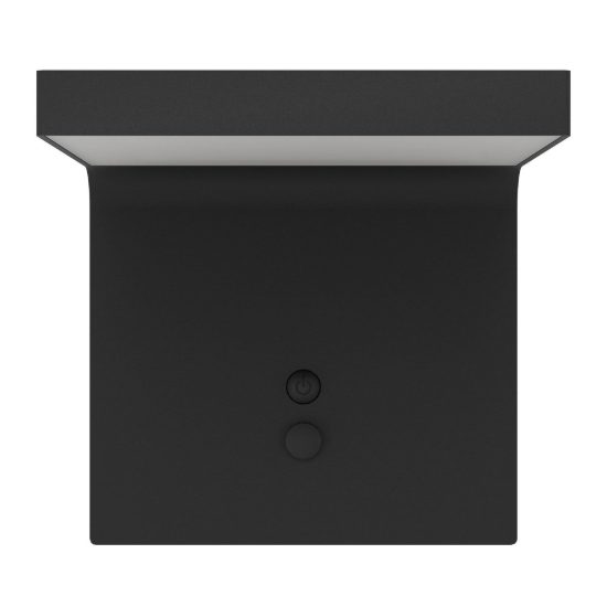 Eglo spiante applique solare da esterno led 6,5w 4000k 14cm ip44 moderna nera con sensore