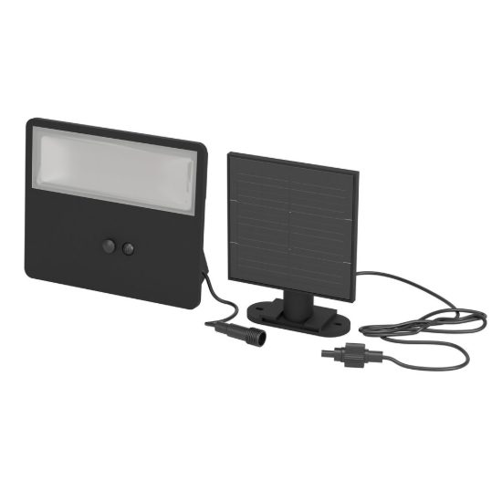 Eglo panettieri proiettore solare da esterno led 6,7w 4000k 14,5cm ip44 moderno nero con sensore