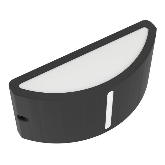Eglo poggiarello applique da esterno 22cm ip54 moderna rettangolare con feritoia nera