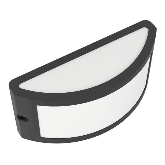 Eglo poggiarello applique da esterno 22cm ip54 moderna rettangolare con diffusore opale nera
