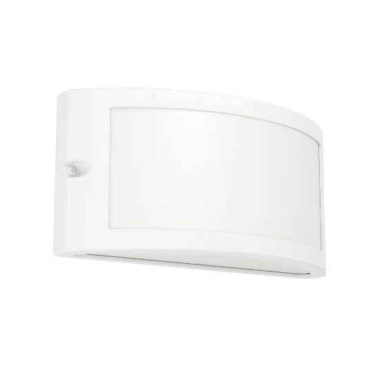 Eglo poggiarello applique da esterno 22cm ip54 moderna rettangolare con diffusore opale bianca
