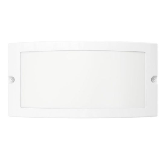 Eglo poggiarello applique da esterno 22cm ip54 moderna rettangolare con diffusore opale bianca