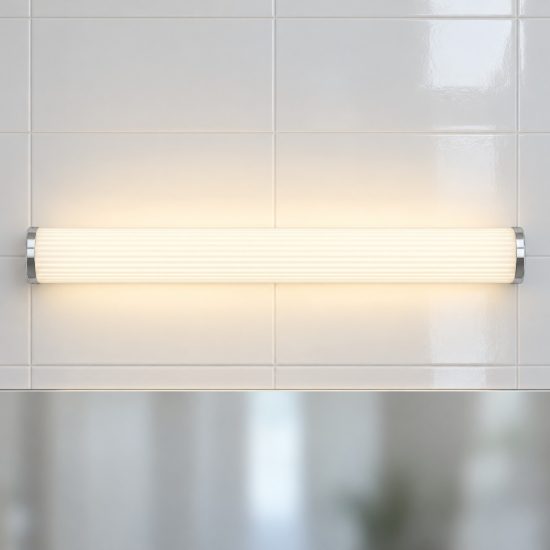 Eglo patrovaro applique per specchio led 20w cct 2700k 6500k 60cm ip44 per bagno moderna cromo
